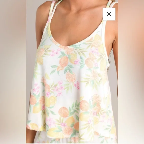 Z Supply In The Swing White Citrus Strappy Tank Top NWT - Picture 3 of 16